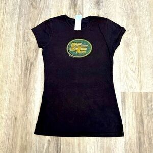 EDMONTON ESKIMOS ELKS football women’s short sleeve fitted tee shirt.Bling logo